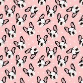 Pink French Bulldog, Cute Puppies Pattern Adhesive Vinyl 793-1